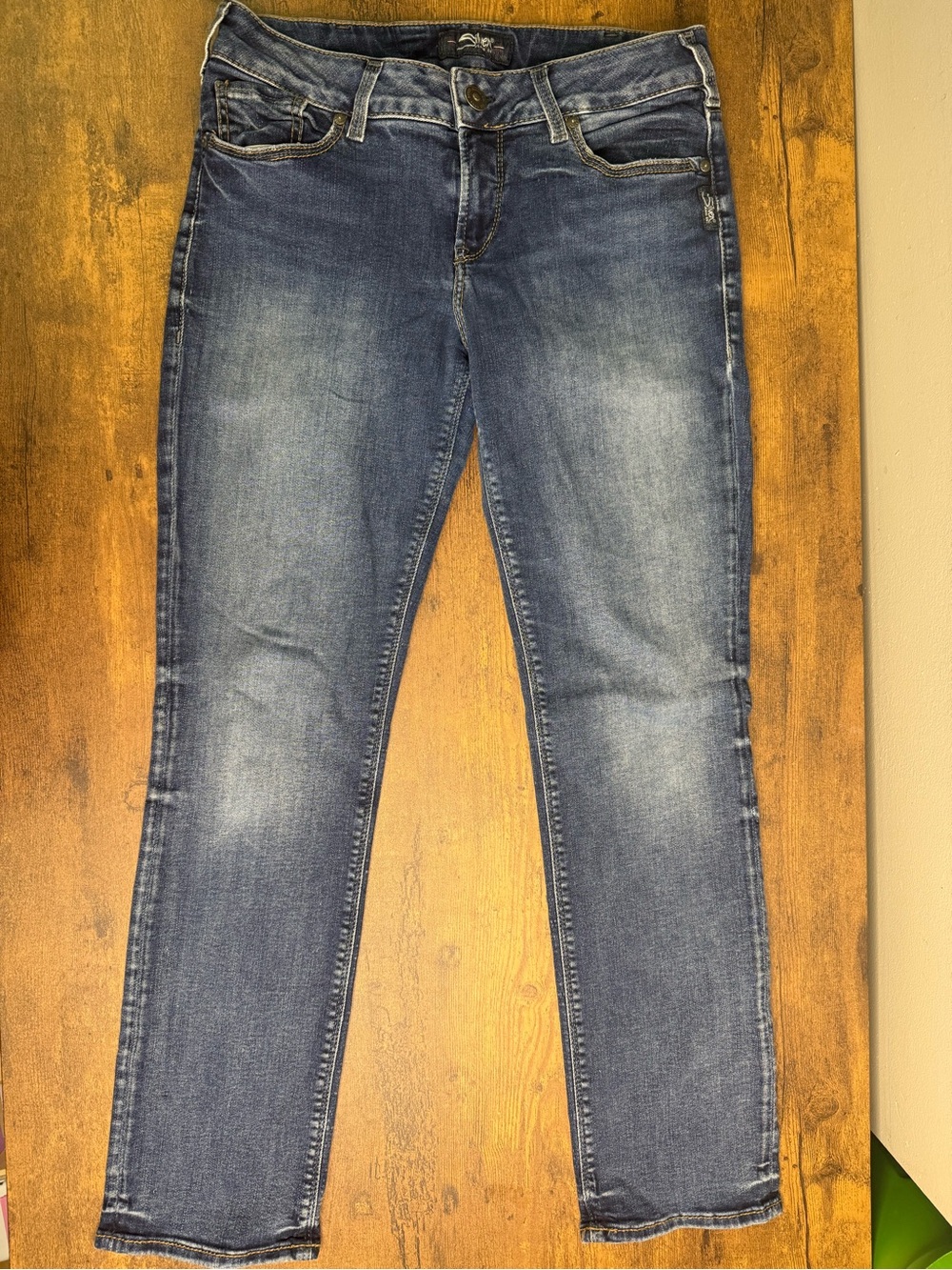 Women's Silver Suki Straight Blue Denim Jeans W30/L30